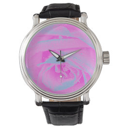 Perfekt het rosa och ljusblå rosendetalj armbandsur