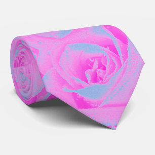 Perfekt het rosa och ljusblå rosendetalj slips