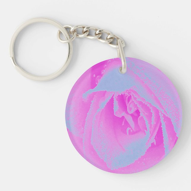 Perfekt het rosa och ljust blå ros detalj (Framsidan)