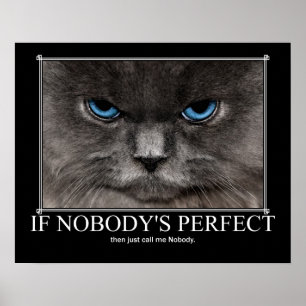 Perfekt Ingen katt teckning Poster