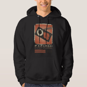 Perfekt japansk sashimimat Vintage stil Hoodie