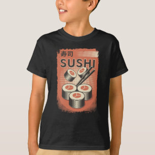 Perfekt Japanska Sushi Food Vintage Stil design T Shirt