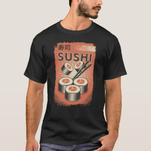 Perfekt Japanska Sushi Food Vintage Stil design T Shirt