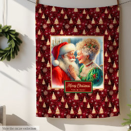 Perfekt jul Blanket Mr & Mrs Claus Helgdag Fleecefilt