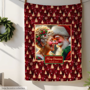 Perfekt jul Blanket Mysigt Throw Claus Fleecefilt