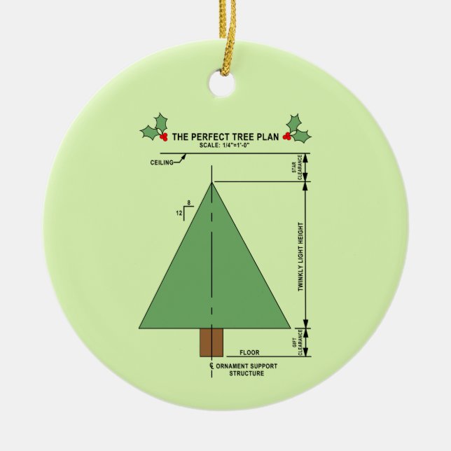 Perfekt Julgran Julgransprydnad Keramik (Framsidan)
