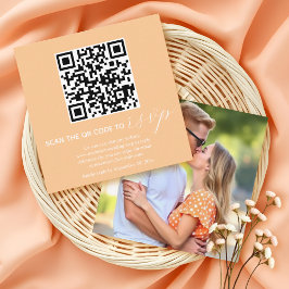 Perfekt kalligrafi QR-OSA fotofall bröllop Tilläggskort