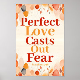 Perfekt kärlek är rädd för Boho Christian Art Poster