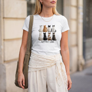 Perfekt kattkollektion bakifrån t shirt