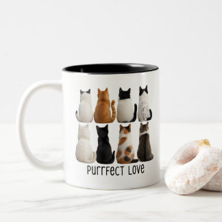 Perfekt kattkollektion bakifrån Två-Tonad mugg