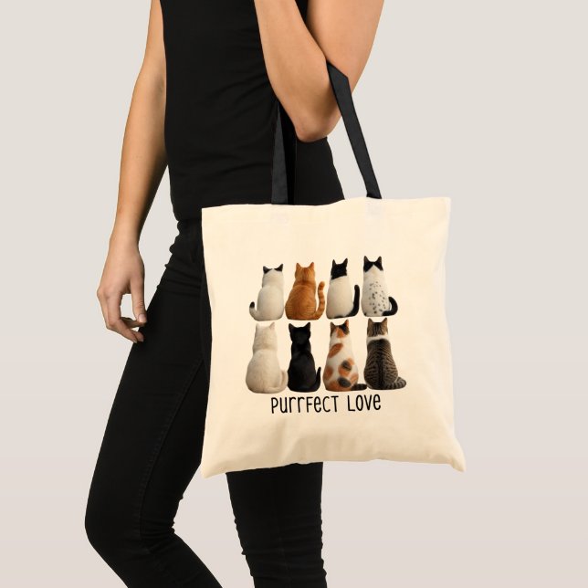 Perfekt kattkollektion bakifrån tygkasse (Framsida (produkt))