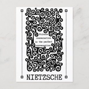 Perfekt KONVERSATION citat av Nietzsche Vykort