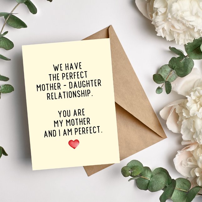 Perfekt kort för relationen mellan mamma och dotte (Skapare uppladdad)