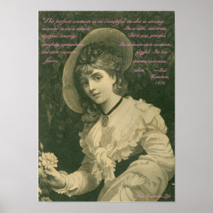 Perfekt kvinna-Victorian citationstecken Poster