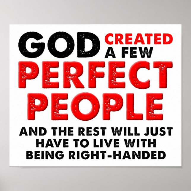 Perfekt Lämnat handfunktion Poster (Framsidan)