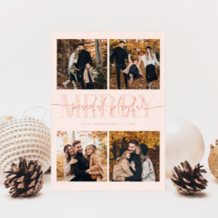 Perfekt, lekfull, snygg jul - multifoto julkort