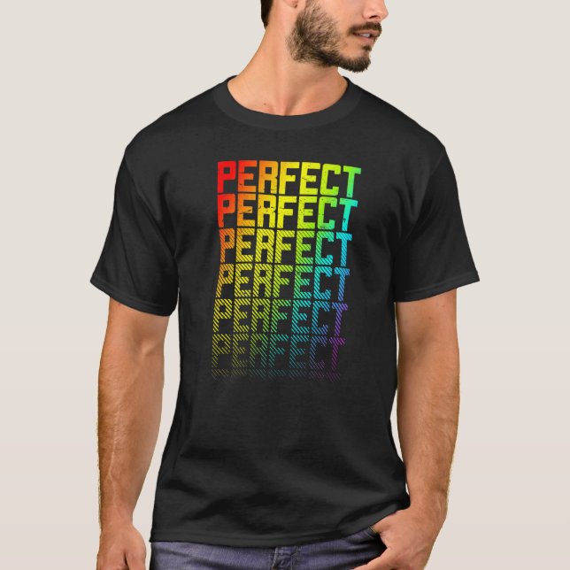 Perfekt Lgbtq+ Regnbåge Gay pride Tona bild T Shirt (Framsida)