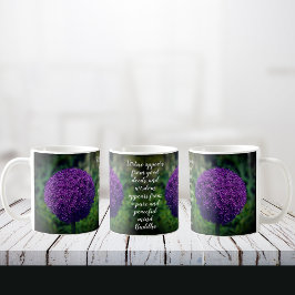 Perfekt Lila Allium Flower Motivering Quote Kaffemugg