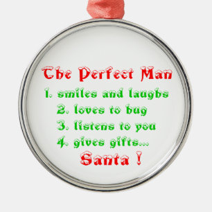Perfekt Man-premie-runda prydnadsföremål Julgransprydnad Metall