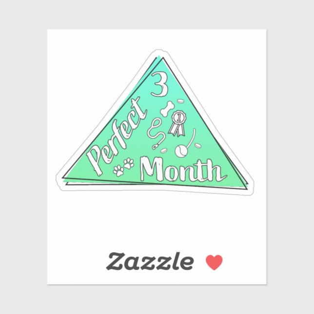 Perfekt Månadsetikett - mars Klistermärken (Ark)