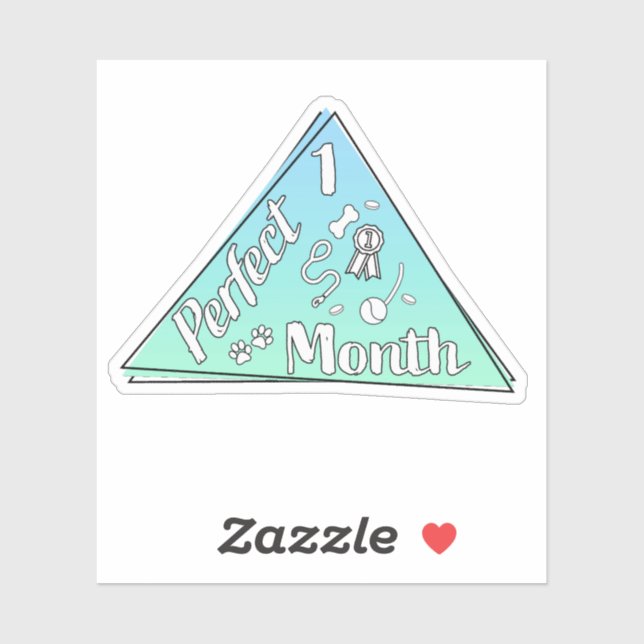 Perfekt Månadsmärke - januari Klistermärken (Ark)