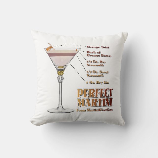 Perfekt Martini Cocktail Recept Konst Kudde (Framsida)
