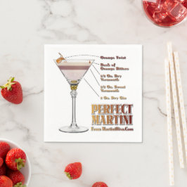 Perfekt Martini Cocktail Recipe Art Pappersservett