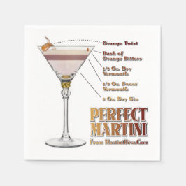 Perfekt Martini Cocktail Recipe Art Pappersservett