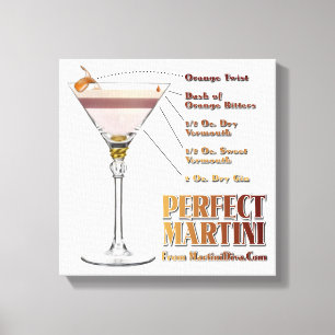 Perfekt Martini Cocktailrecept 12x12 Canvastryck