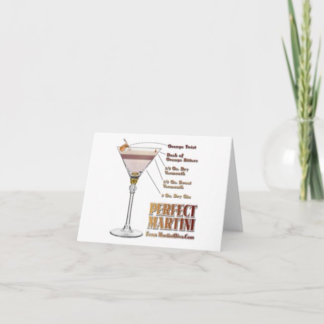 Perfekt Martini Cocktailrecept Konst Kort (Framsida)