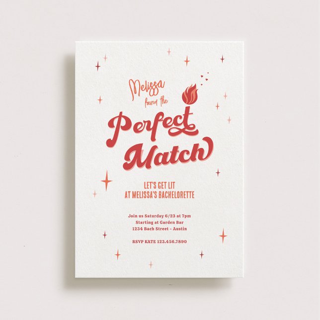 Perfekt Match Bachelorette Party Inbjudningar (Skapare uppladdad)