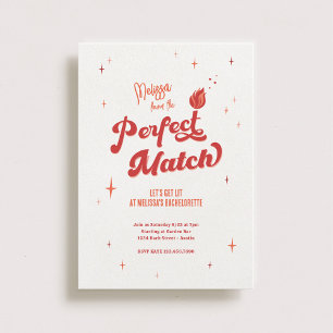 Perfekt Match Bachelorette Party Inbjudningar