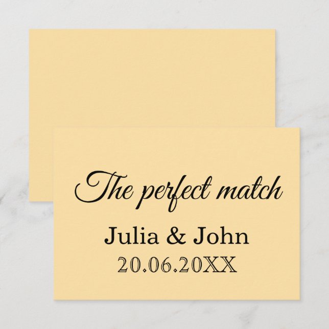 Perfekt Match Bröllopslåda – Premium Edition OSA Kort (Fram/baksida)