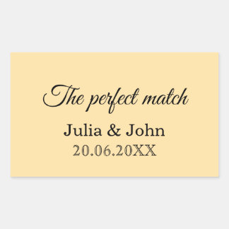 Perfekt Match Bröllopslåda – Premium Edition Rektangulärt Klistermärke