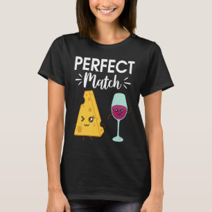 Perfekt Match Gouda Vin och ost T Shirt