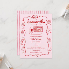 Perfekt Match Hand plockade Coquette-Möhippa Inbjudningar