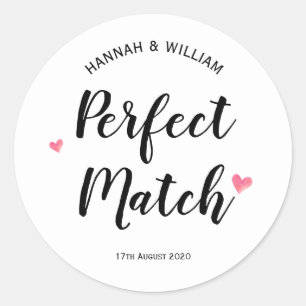 Perfekt Match-klistermärke Runt Klistermärke