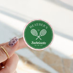 Perfekt Match Last Swing Tennis Bachelorette Runt Klistermärke<br><div class="desc">Cute Tennis temed bach party! En del av en hel samling!</div>