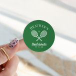 Perfekt Match Last Swing Tennis Bachelorette Runt Klistermärke<br><div class="desc">Cute Tennis temed bach party! En del av en hel samling!</div>