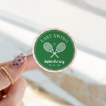 Perfekt Match Last Swing Tennis Bachelorette Runt Klistermärke<br><div class="desc">Cute Tennis temed bach party! En del av en hel samling!</div>
