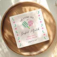 Perfekt Match Pickleball Bröllopsdusch Välkommen