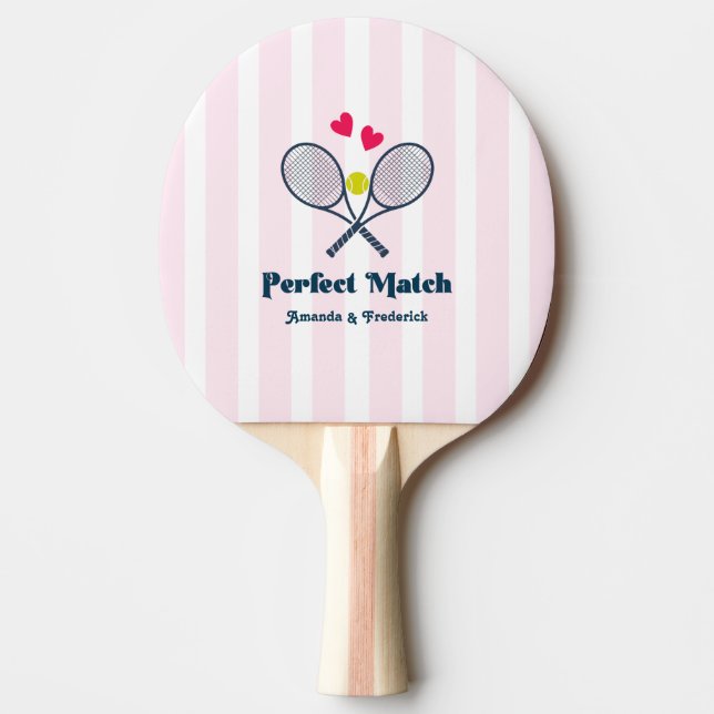 Perfekt Match Prydlig Tennis Bröllopsfest Pingisracket (Framsidan)