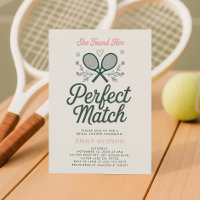 Perfekt Match Tennis Inbjudningskort för möhippan