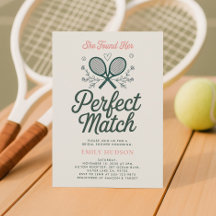 Perfekt Match Tennis Inbjudningskort för möhippan