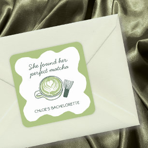Perfekt Matcha Grönt Te Möhippa Fyrkantigt Klistermärke