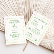 Perfekt Matcha Hand plockade Bachelorette Helg