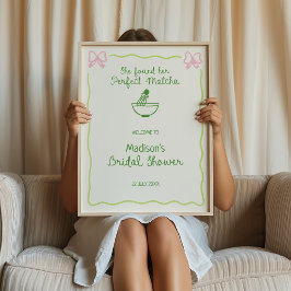 Perfekt Matcha Hand plockade Möhippa Välkommen Poster