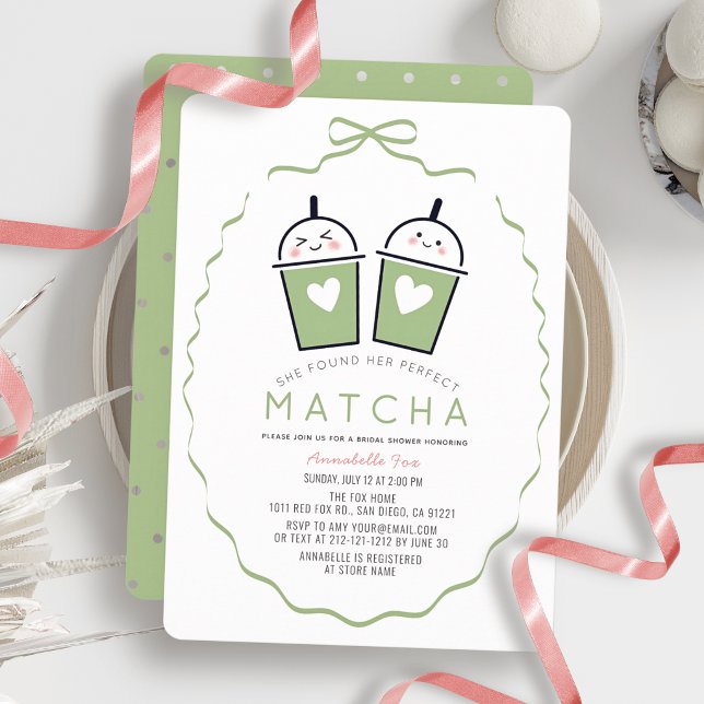 Perfekt Matcha Kawaii Ram Bröllopsfest Inbjudningar (Skapare uppladdad)