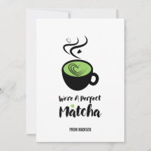 Perfekt Matcha Valentine Kärlek Card