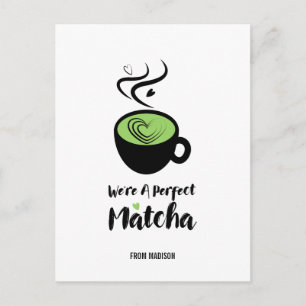 Perfekt Matcha Valentine Kärlek vykort